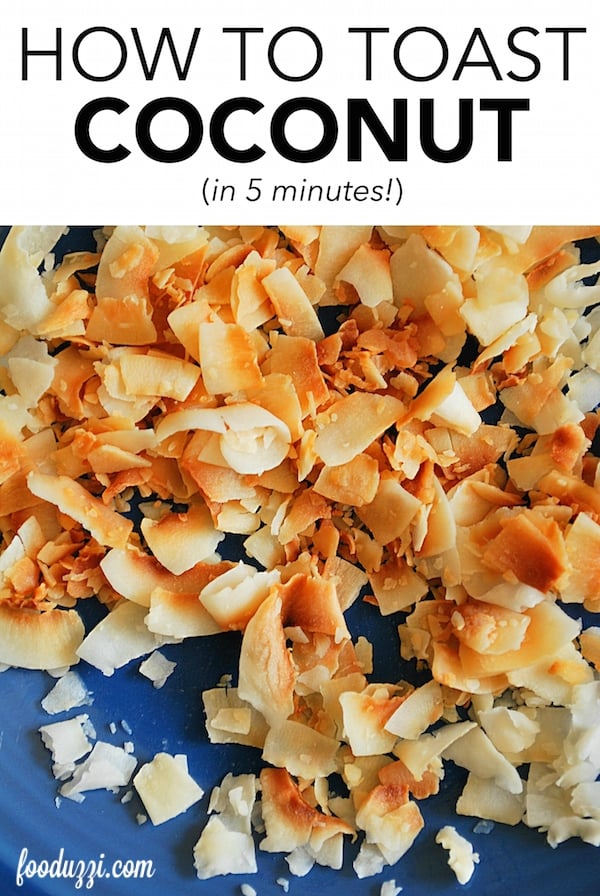 How to Toast Coconut in 5 Minutes || fooduzzi.com